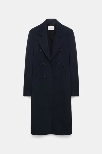 Dorothee Schumacher Indoor Coat In Punto Milano In Blue