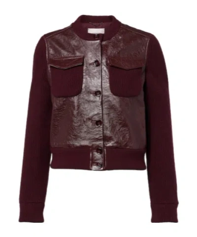 Dorothee Schumacher Leather And Knit Jacket In Metallic