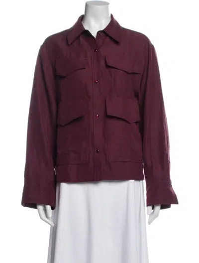Pre-owned Dorothee Schumacher Jacket In Burgundy