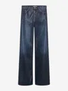 Dorothee Schumacher Wide Leg Jeans With Under Glass Effect In Denim Dark Blue
