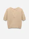 Dorothee Schumacher Extra Soft Cashmere Crop Sleeve Sweater