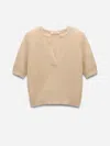 Dorothee Schumacher Extra Soft Cashmere Crop Sleeve Sweater
