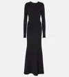 Dorothee Schumacher Round Neck Evening Dress With Train In Black