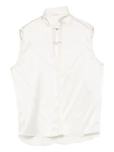 Dorothee Schumacher Keyhole-neck Sleeveless Blouse In Neutral