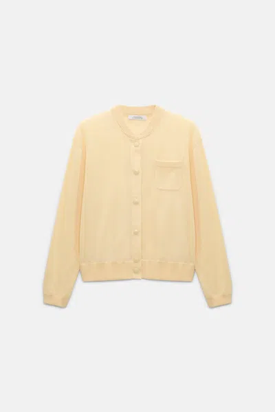 Dorothee Schumacher Knit Bomber Jacket-style Cardigan In Yellow