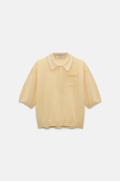 Dorothee Schumacher Knit Polo Shirt With Embroidery In Multi