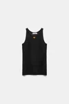 Dorothee Schumacher Knit Tank Top With Faux Suede Detail In Black