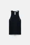 Dorothee Schumacher Tank Top With Embellished Organza Detail