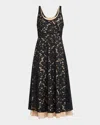 Dorothee Schumacher Lacy Dream Sleeveless Floral Lace Midi Dress In Black