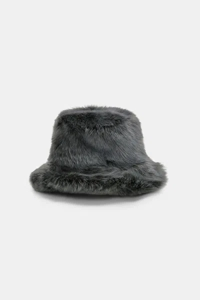 Dorothee Schumacher Lamb Fur Bucket Hat In Grey