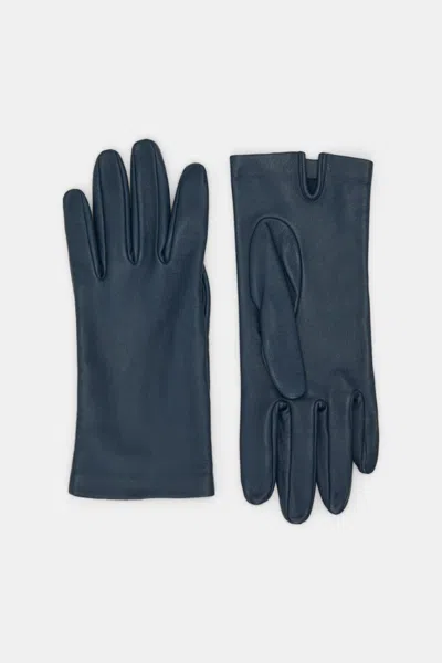 Dorothee Schumacher Lambskin Gloves In Blue