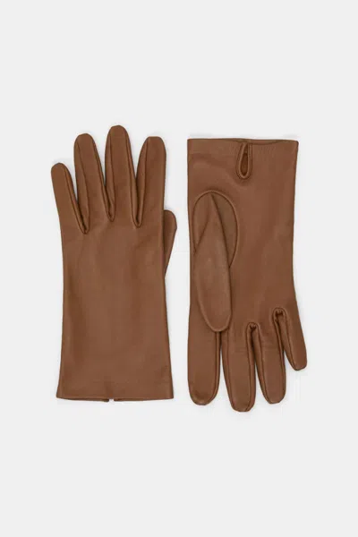 Dorothee Schumacher Lambskin Gloves In Brown