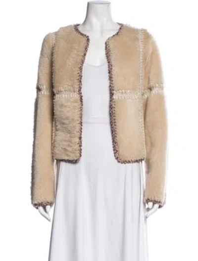 Pre-owned Dorothee Schumacher Lambskin Jacket In Neutral