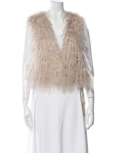 Pre-owned Dorothee Schumacher Lambskin Vest In Neutral