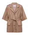 Dorothee Schumacher Epauletted Belted Jacket In Multi