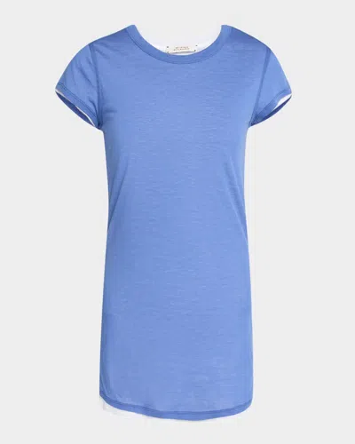 Dorothee Schumacher Layer Love Jersey T-shirt In Blue