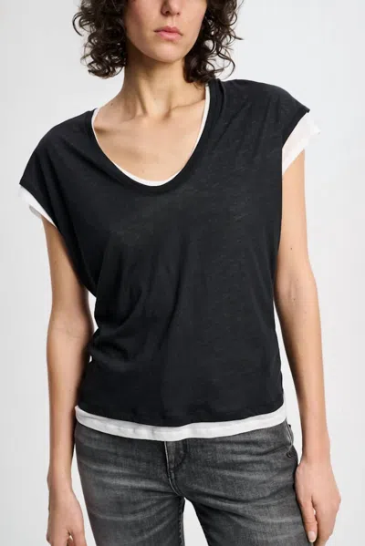 Dorothee Schumacher Layer Love Shirt In Pure Black In Multi