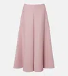 Dorothee Schumacher Layered Coolness High-rise Midi Skirt In Pink