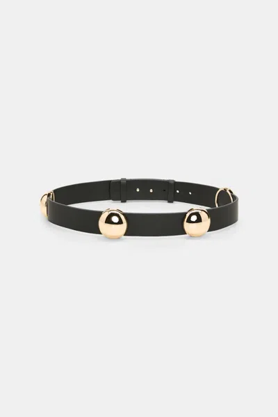 Dorothee Schumacher Leather Belt With Moveable Studs In Black