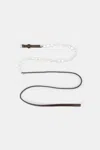 Dorothee Schumacher Leather Belt With Pearl Bead Embellishment In Brown