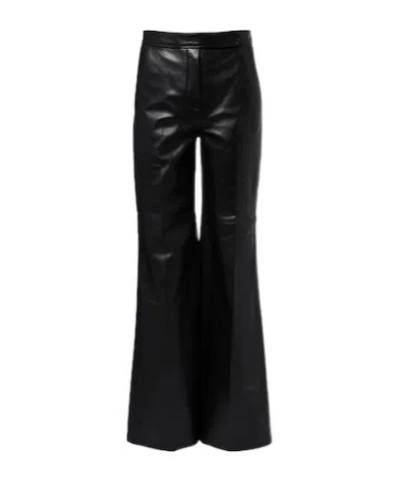 Dorothee Schumacher Leather Flared Pants In Black