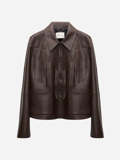 Dorothee Schumacher Leather Statement Jacket In Brown