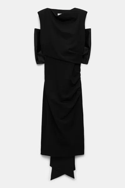 Dorothee Schumacher Lightweight Punto Milano Dress With Maxi Bow In Animal Print