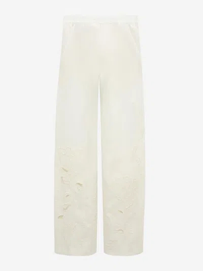 DOROTHEE SCHUMACHER DOROTHEE SCHUMACHER LINEN EMBROIDERED PANTS