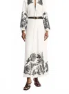 Dorothee Schumacher Linen Embroidery Puff Sleeve Top In White / Black In White
