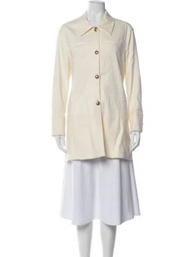 Pre-owned Dorothee Schumacher Linen Jacket In Neutral