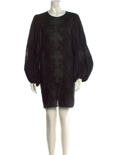 Pre-owned Dorothee Schumacher Linen Mini Dress In Black