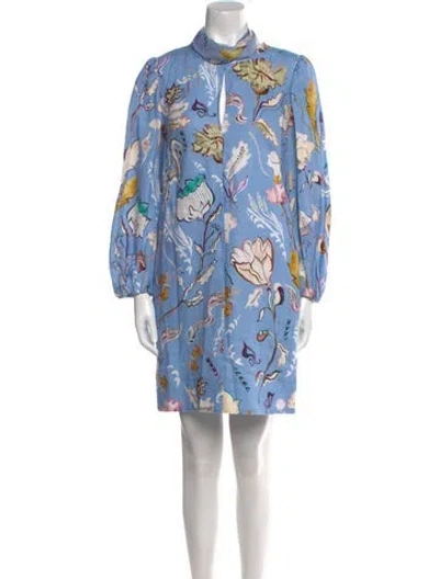 Pre-owned Dorothee Schumacher Linen Mini Dress In Blue