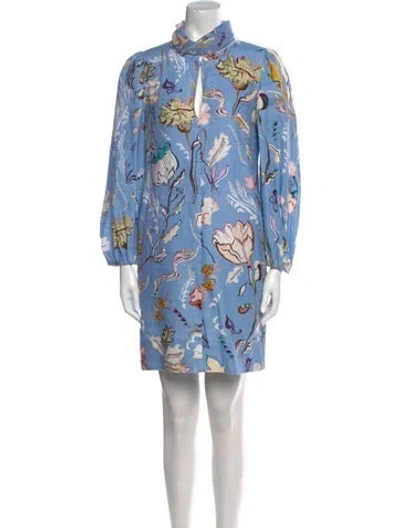 Pre-owned Dorothee Schumacher Linen Mini Dress In Blue