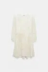 Dorothee Schumacher Linen Mini Dress With Decorative Embroidery In White