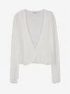 Dorothee Schumacher Linen V Neckline Cardigan In White