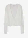 Dorothee Schumacher Linen V Neckline Cardigan In White