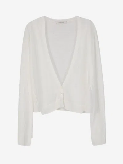 DOROTHEE SCHUMACHER DOROTHEE SCHUMACHER LINEN V NECKLINE CARDIGAN