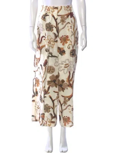 Pre-owned Dorothee Schumacher Linen Wide Leg Pants In Neutral