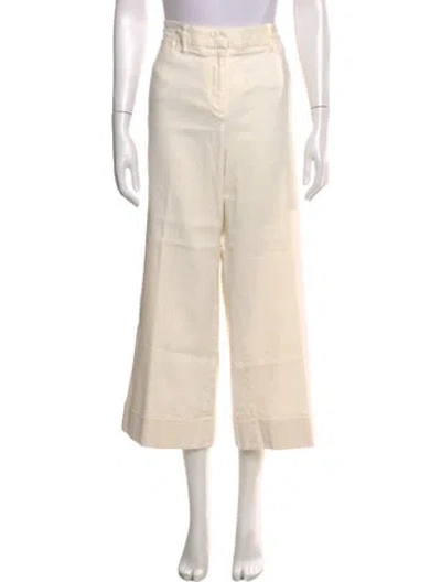 Pre-owned Dorothee Schumacher Linen Wide Leg Pants In Neutral