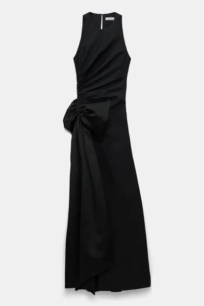 Dorothee Schumacher Long Dress With Maxi Bow In Black