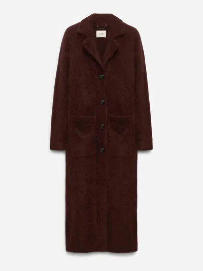 Dorothee Schumacher Long Fluffy Coat In Red