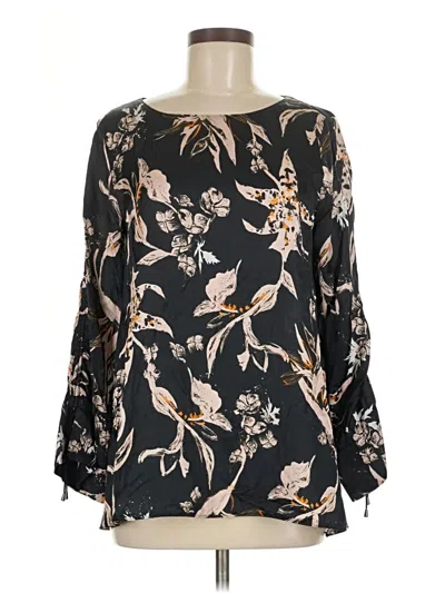 Pre-owned Dorothee Schumacher Long Sleeve Blouse In Black