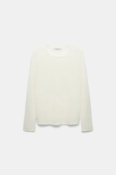 Dorothee Schumacher Long Sleeve Hemp T-shirt In White
