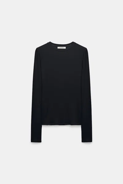 Dorothee Schumacher Long Sleeve T-shirt In Black
