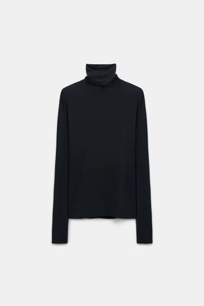 Dorothee Schumacher Long Sleeve Turtleneck In Black