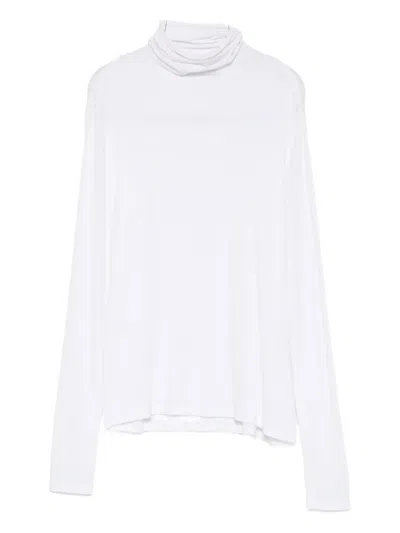 Dorothee Schumacher Long-sleeve Turtleneck Top In White