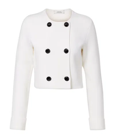Dorothee Schumacher Sharp Ambition Wool-blend Jacket In White