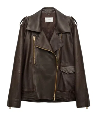 DOROTHEE SCHUMACHER LONG-SLEEVED LEATHER JACKET