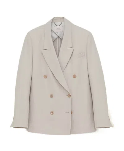 Dorothee Schumacher Long Sleeved Suit Jacket In White