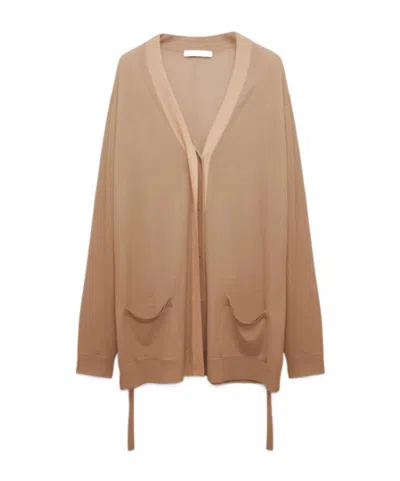 Dorothee Schumacher Long-sleeved Wool Cardigan In Brown